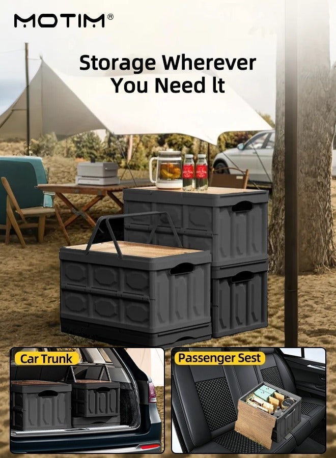 Motim Car Trunk Organizer 53*35*28cm, Collapsible Car Storage Box, Foldable Car Boot Organizer with Large Capacity for Car Storage SUV Sedan & Daily Use - Image 3